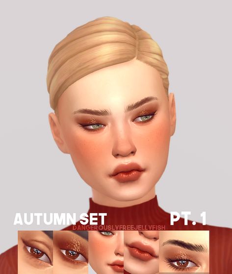 Autumn Set | Part 1 | dangerouslyfreejellyfish on Patreon Sims 4 Cc 60s Makeup, Ts4mm Makeup, Make Up Sims 4 Cc Maxis Match, Ts4 Makeup Cc Maxis Match, Ts4 Mm Makeup, Sims 4 Cc Maxis Match Makeup Blush, Sims 4 Cc Makeup Blush Patreon, Ts4 Highlighter, Ts4 Makeup Cc Eyeshadow