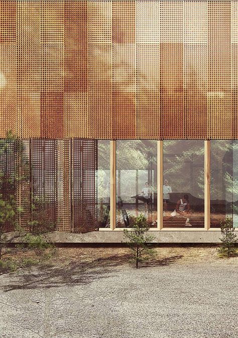 Design For Disassembly Architecture, Swedish Armed Forces, Collage Architecture, Building Skin, Wood Facade, Metal Facade, Architectural Drawing, Building Facade, Facade Architecture