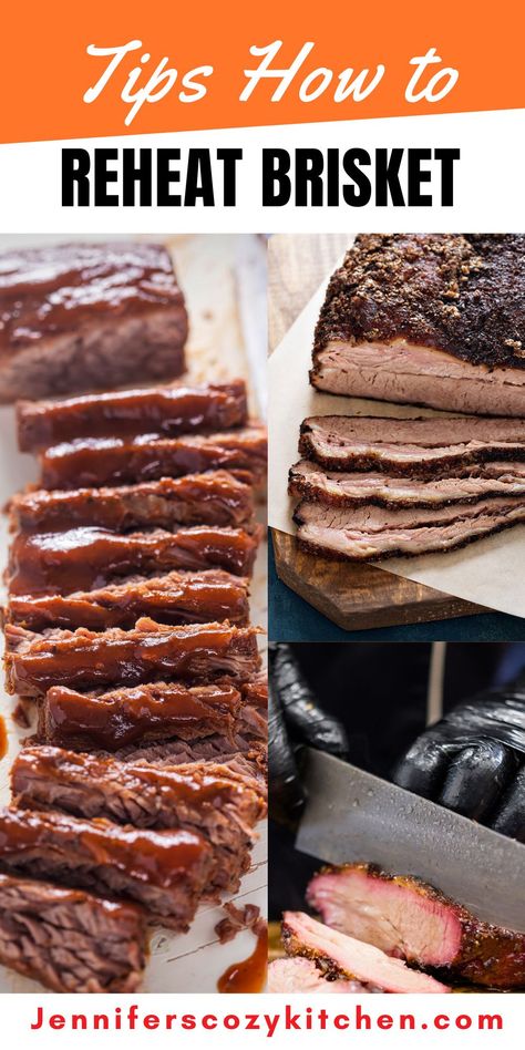 Here are my tips on how to reheat brisket. Easy steps to follow to rejuvenate the quality of the brisket like it is newly made. #brisket #meatrecipe #kitchenessentials #cookingtips How To Reheat Brisket In Oven, Reheat Brisket In Oven, Reheating Brisket, Reheat Brisket, Brisket Burnt Ends, Food Spoilage, Best Beef Recipes, Bbq Brisket, Smoked Beef Brisket