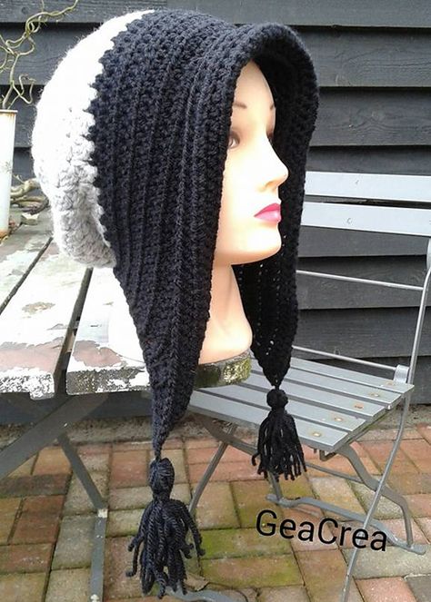 Winter Bonnet with Tassels - Free Pattern Winter Bonnet, Pola Topi, Crochet Adult Hat, Flap Hat, Ear Flap Hats, Crocheted Hat, Crochet Knit Hat, All Free Crochet, Crochet Hats Free Pattern