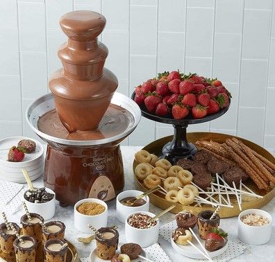 Chocolate Fountain Wedding, Chocolate Fountain Bar, Chocolate Fountain Recipes, Chocolate Fondue Fountain, Fondue Fountain, Chocolate Fountain, Chocolate Wafers, Amazon Kitchen, Favorite Kitchen