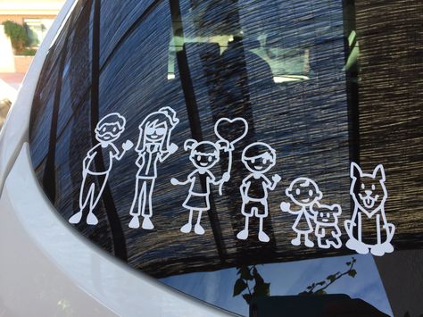 Design your own unique family decal and stick out in the traffic! #familystickers #familydecal #increasesecurity Family Car Stickers, Family Decal, Stick Figure Family, Family Decals, Family Stickers, Family Car Decals, Stickers Design, Image Stickers, Custom Sticker