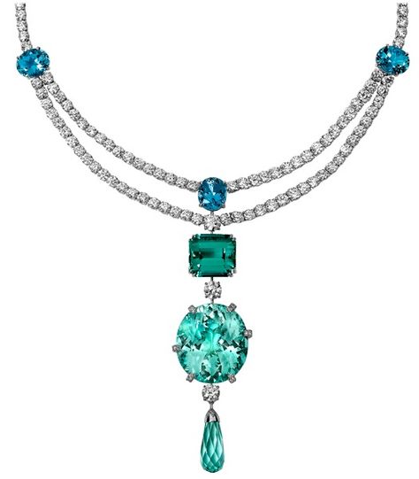 White gold Aquamarine Diamond   - Piaget Mugal Jewellery, Piaget Jewelry, Award Winning Jewelry, Necklace Luxury, White Gold Set, Tourmaline Necklace, Epilator, Diamond Pendant Necklace, Stunning Jewellery