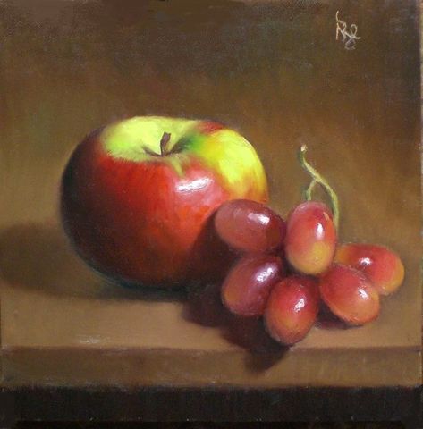 "November Apple and Grapes" original fine art by Debra Becks Cooper Apple Paintings, Apples And Grapes, Grape Oil, Still Life Pictures, Apple Painting, Still Life Fruit, Food Painting, Still Life Oil Painting, Fruit Painting