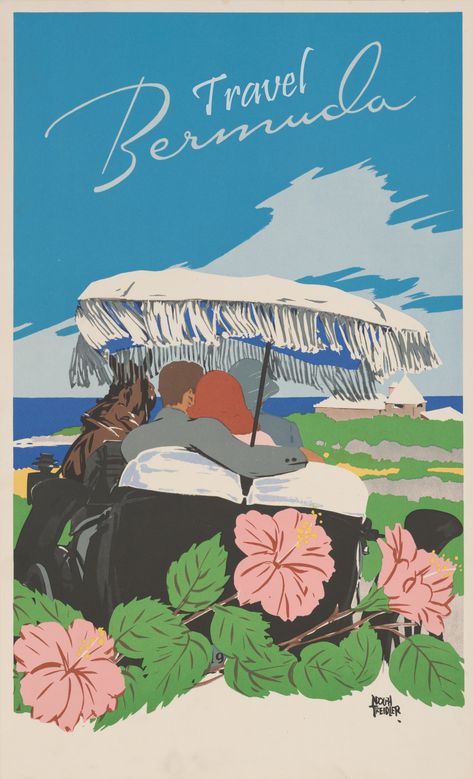 Vintage Travel Poster Bermuda Bermuda Travel, Poster Vintage Retro, Coastal Art Prints, Ocean Club, 1950 Vintage, Aboriginal Artwork, Small Framed Art, Beach Posters, Paul Gauguin