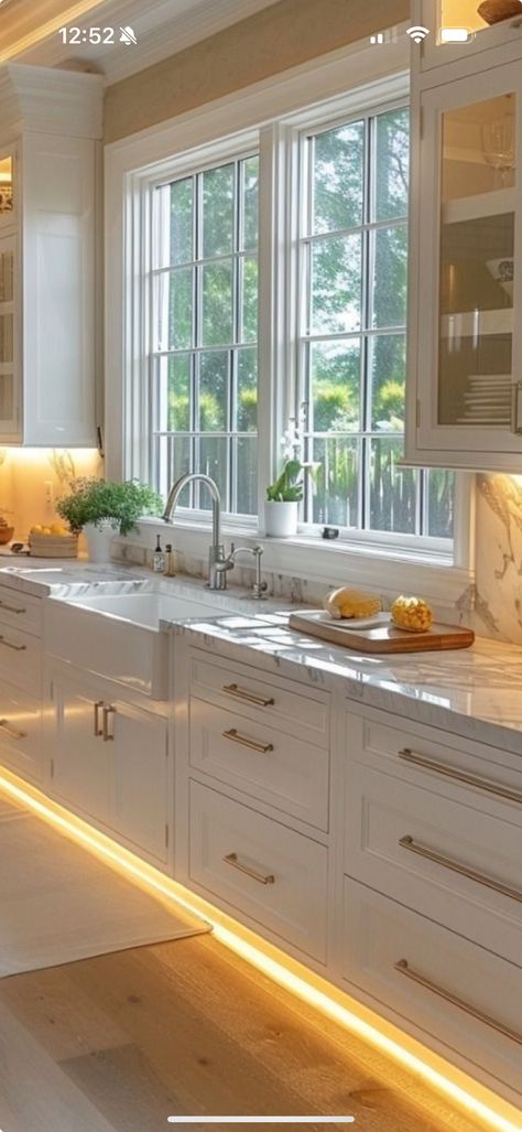 Big Kitchen Sink Window, Large Kitchen Picture Window, Long Kitchen Window, Big Kitchen Window Over Sink, Kitchen With Large Windows, Big Kitchen Window, Kitchen With Windows, Window Above Sink, Window Over Sink