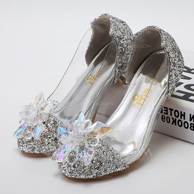 Silver Rhinestone Heels, Sparkly Wedding Shoes, Girls High Heels, Glitter High Heels, Flower Girl Shoes, Girls Dress Shoes, Cinderella Shoes, Low Heel Pumps, Princess Shoes