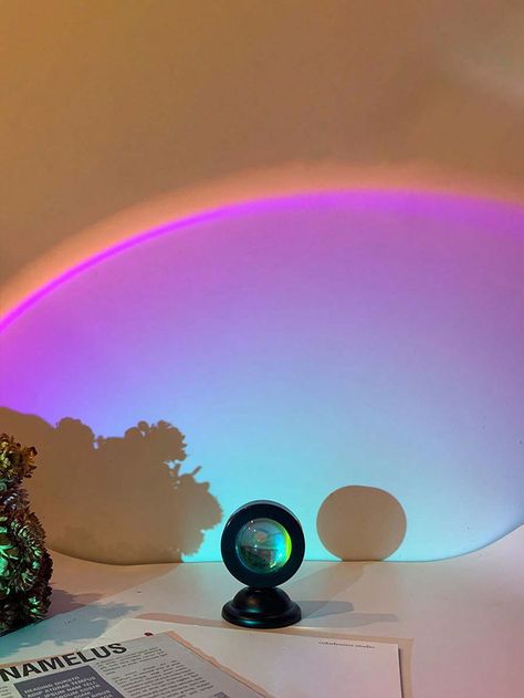 1pc Mini Table Lamp, Sunset & Rainbow Projection Lamp, Usb Atmosphere Decoration For Sunset PhotographyI discovered amazing products on SHEIN.com, come check them out! Lamp Sunset, Sunset Rainbow, Sunset Lamp, Projection Lamp, Mini Table Lamps, Mini Table, Birthday Board, Light Project, Dream Bedroom