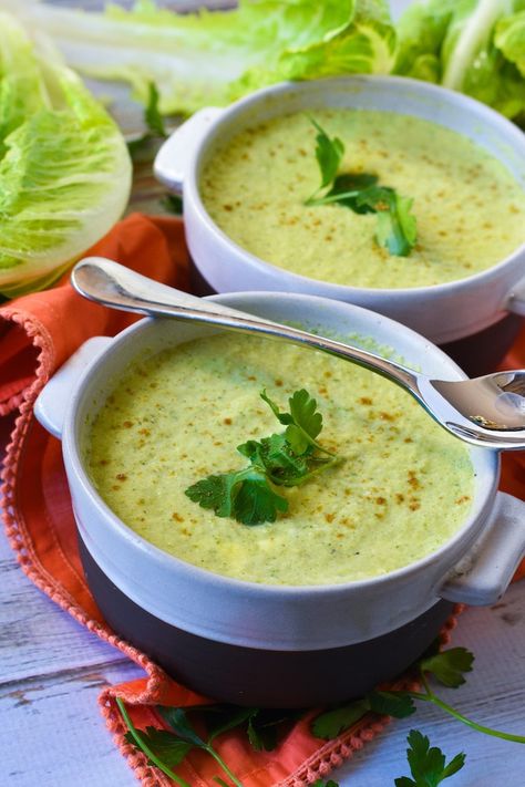 Soup Recipes Uk, Lettuce Soup, Lettuce Recipes, Candida Recipes, Garlic Recipes, Light Lunch, Soup And Sandwich, Think Again, Hearty Soups