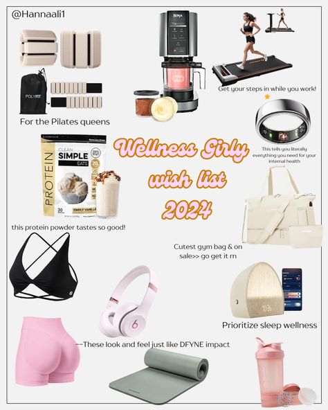 wellness girly wish list filled with must-haves for gym girls, Pilates enthusiasts, and runners! convenient walking pad for at-home workouts, plus light pink workout clothes and stylish shaker bottles, this guide has everything you need to stay motivated and on-trend. Shop the best Black Friday deals and find inspiration for the ultimate gift ideas. Perfect for wellness lovers looking to elevate their fitness journey! Save, pin, and share this list on Pinterest for others! Pink Workout Clothes, Wellness Girly, Running Girls, Gym Pilates, Walking Pad, Pink Workout, Gym Essentials, Shaker Bottle, Best Black Friday