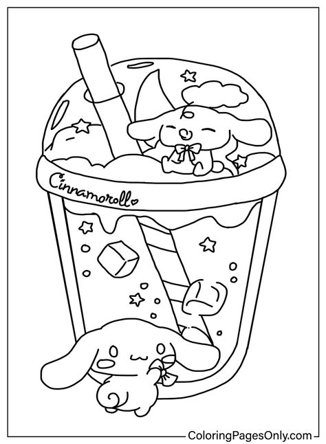 Cinnamoroll Bubble Tea Coloring Pages - Free Printable Coloring Pages Cinnamoroll Colouring Pages, Sanrio Colouring Pages Printable, Hello Kitty Cinnamon Roll Coloring Page, Printable Coloring Pages Sanrio, Png Coloring Pages, Cinnamon Roll Coloring Pages Sanrio, Coloring Book Template, Care Bear Coloring Page Free Printable, Drawing To Print And Color