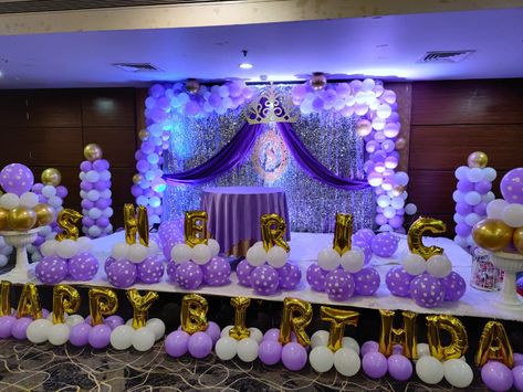 Birthday balloon decorations Balloon Decoration For Stage, Birthday Decorations Stage, 1st Birthday Stage Decorations Girl, First Birthday Stage Decorations, Birthday Hall Decorations, Birthday Stage Decoration, First Birthday Decorations Girl, First Birthday Decorations Boy, Birthday Decors