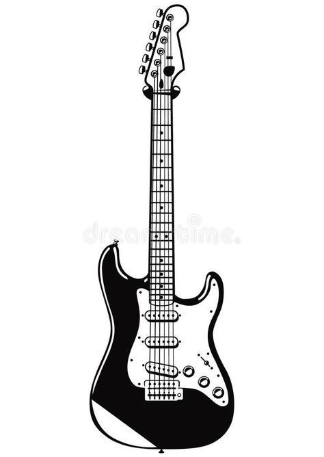 Guitar Drawing Electric, Electric Guitar Drawing Sketches Pencil, Guitar Vector Art, Electric Guitar Clipart, Guitar Tattoo Aesthetic, Eletric Gutair Drawings, Electric Guitar Tattoos, Electric Guitar Design Ideas, Electric Guitar Tattoo Ideas