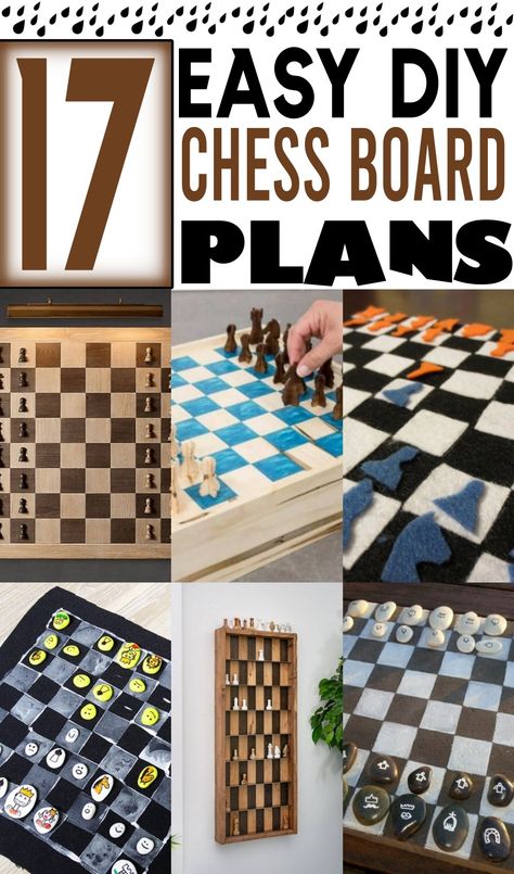 DIY Chess Board Plans 1 Diy Chess Board, Vertical Chess Board, Resin Boards, Video Tutorials, Chess Board, Chess, Super Easy, Unique Designs