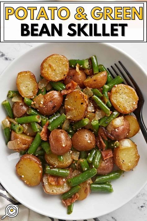 Potato Oven Recipes, Green Bean Skillet, Baked Sweet Potato Oven, Potato And Green Bean, Potato Oven, Skillet Green Beans, Sweet Potato Oven, Potatoes And Green Beans, Instagram Pro