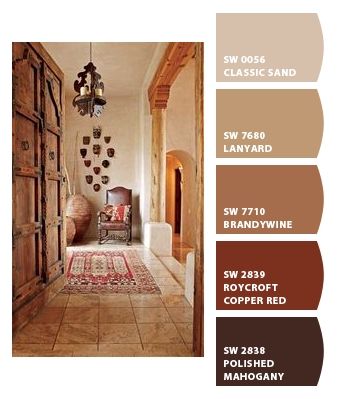 Exterior Paint Sherwin Williams, Tuscan Colors, Tuscan Design, Kitchen Paint Colors, Exterior Paint Colors For House, Brown Furniture, Room Paint Colors, Room Color Schemes, Interior Paint Colors