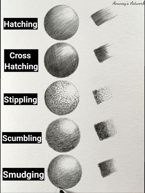 Shades Drawing Pencil, Shapes Pencil Shading, How To Use Shading Pencils, Light Shading Drawing, Sketching With Shading, Shading In Painting, Shading Tutorial Traditional, Types Of Pencil Shading, Shading In Drawing