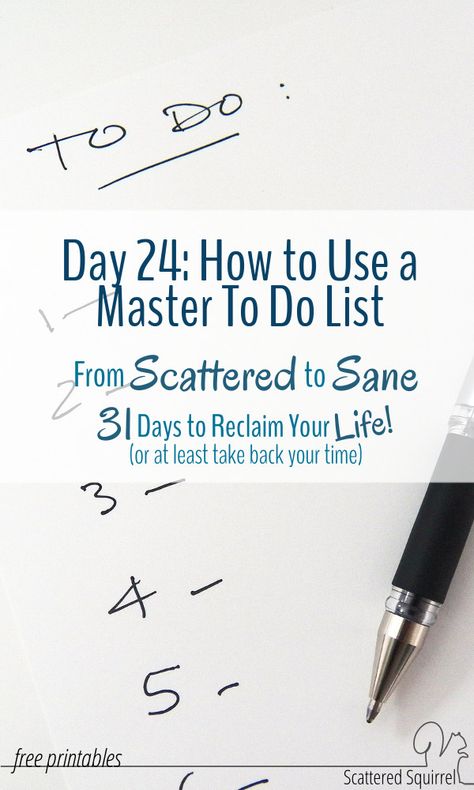 A master to do list can go a long way to taming a scattered brain. Use the handy printable to help create a to do list that will keep you on track Master To Do List, Scattered Brain, Calendar Time, Master List, Personal Organization, Todo List, Task List, Brain Dump, Read Later