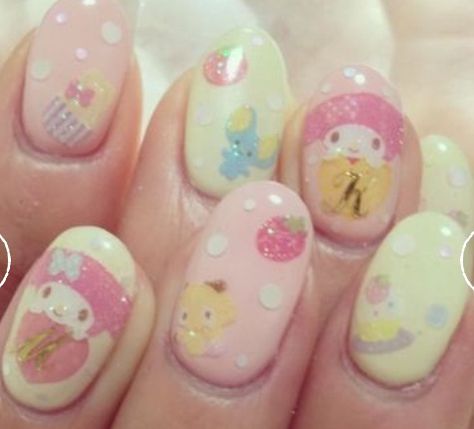 Kawaii Core, Really Cute Nails, Simple Nail Art Designs, Kawaii Nails, Dream Nails, Funky Nails, Easy Nail Art, Fluttershy, Swag Nails