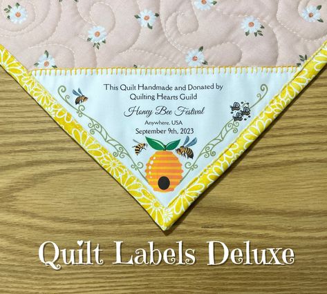 "Printing to fabric is an exciting addition to quilting, and there are 36 labels to choose from. And as we know.. It's not finished until it's signed, right?! As a quilter at heart for over 37 years, I know we stitch so much of ourselves in our Needlework. This is why I love to create a quilt label that presents what you want to relay to the one who receives your quilt. * Quilt labels may be hand applique along the top, machine sewn, or can be created as fusible applique. * Simply import the lab Printable Fabric Sheets, Personalized Quilt Labels, Embroidered Quilt Labels, Custom Fabric Labels, Printable Fabric, Fusible Applique, Sewing Labels, Embroidered Quilts, Cotton Labels