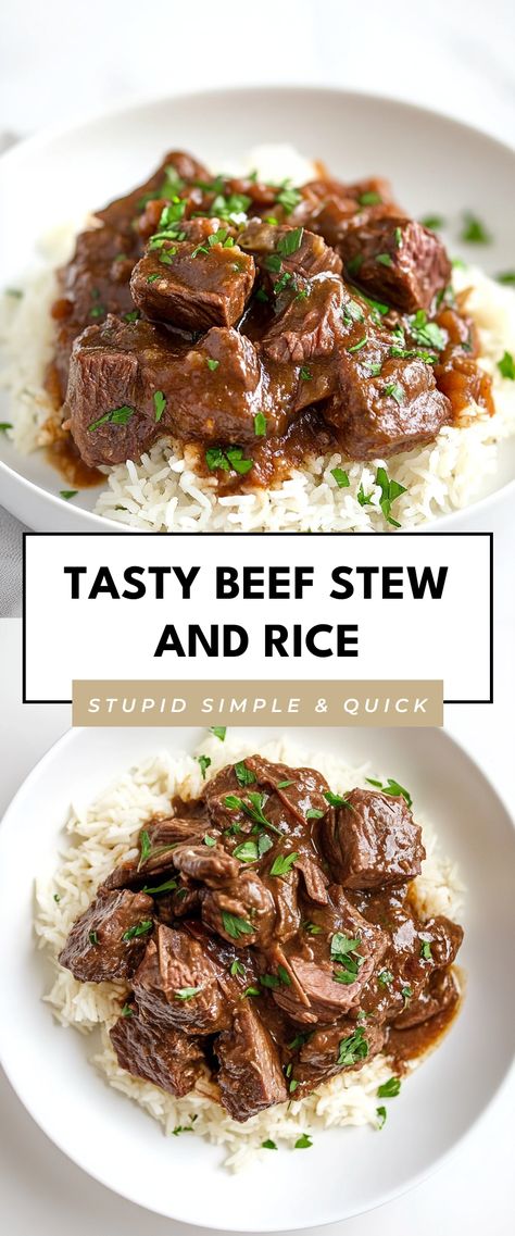 Image for Tasty Beef Stew and Rice Stew Meat Recipes Gluten Free, Dinner Ideas With Beef Stew Meat, How To Cook Stew Meat, What To Make With Stew Meat Besides Stew, What To Make With Beef Stew Meat, Beef Stew Meat Ideas, Stew Beef Recipes For Dinner, Recipes For Stew Meat Other Than Stew, Stewed Beef Recipes