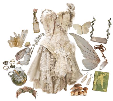 Fairy | Irish Folklore Outfit | ShopLook Spring Fairy Outfit, Forest Fairy Aesthetic Outfit, Folklore Outfit Aesthetic, Fantasy Fairy Outfit, Light Fairy Outfit, Water Fairy Outfit, Folklore Aesthetic Outfits, Fae Aesthetic Clothes, Faerie Outfit