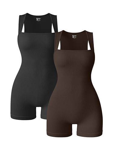 OQQ Women 2 Piece Rompers Yoga Stretch Strappy Square Neck Sleeveless Exercise Rompers 2 Piece Romper, Trendy Girls Outfits, Yoga Stretches, Clothing Essentials, Stylish Shoes, Body Suit, Perfect Outfit, Square Neck, Shoes Jewelry