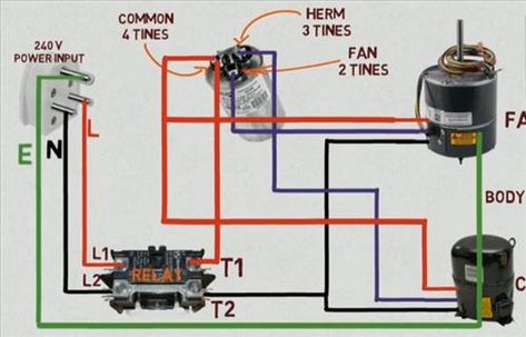 HVAC Start and Run Capacitor Explained and Replacement – HVAC How To Hvac Diy, Ac Capacitor, Air Conditioner Maintenance, Hvac Tools, Rotary Compressor, Ac Wiring, Basic Electrical Wiring, Hvac Air Conditioning, Air Conditioner Service