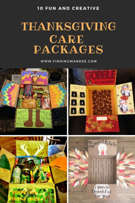 10 Fun and Creative Thanksgiving Care Package Ideas Lds Missionary Halloween Package Ideas, Thanksgiving College Care Package Ideas, Non Food Care Package Ideas, Thanksgiving Gifts Teachers, Thanksgiving Box Decorations, Thanksgiving Missionary Package Ideas, Thanksgiving Package Ideas, November Secret Pal Gift Ideas, Thanksgiving College Care Package