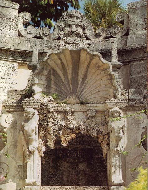 Images of Vizcaya Museum and Gardens, Miami, Florida. Photographer: Steven Brooke. Viscaya Photography, Italian Grotto, Architectural Follies, Shell Grotto, Dear Art, Easy Clay Sculptures, Vizcaya Museum, Seashell Decor, Shell House