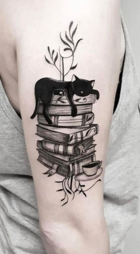 Reader Tattoo, Book Inspired Tattoos, Book Lover Tattoo, Small Moon Tattoos, Bookish Tattoos, Black White Tattoos, Tasteful Tattoos, Psychological Thriller, Book Tattoo