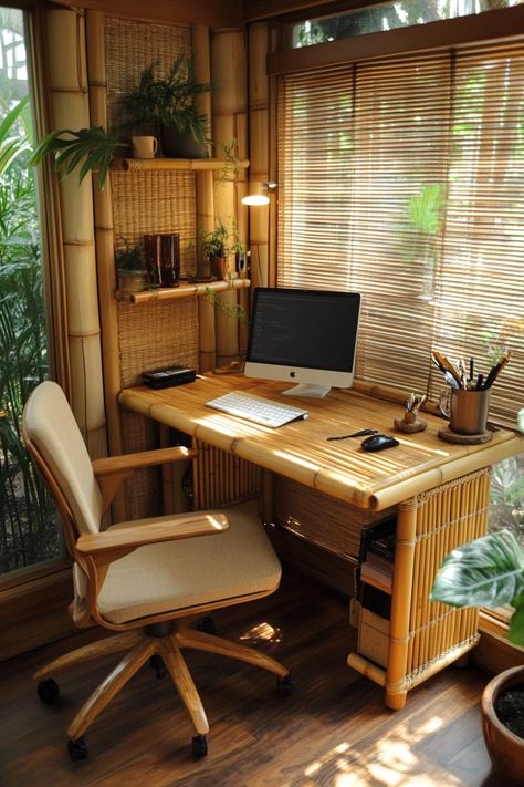 Compact workspace idea. Bamboo desk paired with a beige ergonomic chair.

Looking for a workspace that's equally productivity-boosting and visually appealing? You've landed on the right page! Dive into our curated selection of 67 Japandi-inspired Home Office Nooks that will transform even the smallest corner of your home into a zen oasis of productivity. Japandi, the fresh design trend fusing Japanese…

Read more: https://tastyinteriors.com/generated-post-67-japandi-home-office-nooks-zen-productivity-in-small-spaces/ Compact Workspace, Japandi Home Office, Office Nooks, Bamboo Desk, Japandi Home, Digital Nomad Life, Nomad Life, Office Nook, Japanese Minimalism