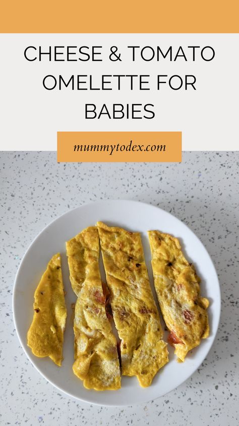 Tomato Omelette Recipe, Tomato Omelette, Recipe For Baby, Omlet Recipes, Baby Recipe, Cheese Omelet, Baby Breakfast, Blw Recipes, Cheese Omelette