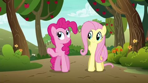 My Little Pony Friendship Is Magic Pinkie Pie and Flutter Shy Fluttershy And Pinkie Pie, Flutter Shy, Pinkie Pie, Friendship Is Magic, Fluttershy, Ponies, Pluto The Dog, My Little Pony, Pie