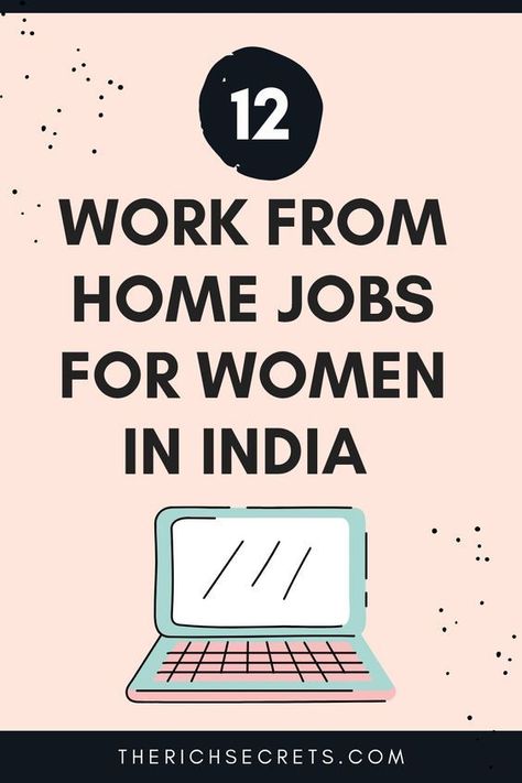 Check out the List of 12 Amazing yet Profitable work From Home Online Jobs for Ladies in India #workfromhome #women Job Ideas For Women, Online Jobs For Students, Typing Jobs From Home, Wfh Job, Home Based Jobs, Stay At Home Jobs, Typing Jobs, Extra Work, Best Online Jobs