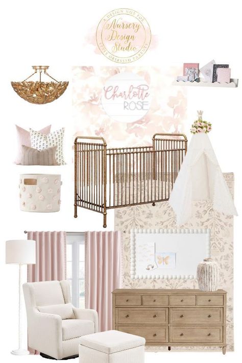 Rose Theme Nursery, French Country Nursery, Shared Nursery Ideas, Floral Nursery Theme, Floral Nursery Ideas, Floral Baby Nursery, Boys Nursery Ideas, Nursery Design Board, Country Nursery