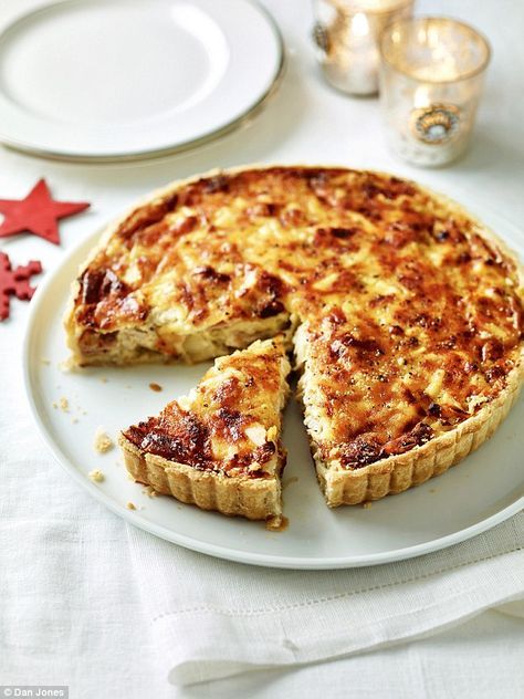 Turkey Flan with Leeks and Cheese - get recipe here: http://www.dailymail.co.uk/femail/food/article-3994000/Delia-s-Classic-Christmas-Festive-delights-Boxing-Day-buffet-Britain-s-favourite-cook.html Xmas Buffet Food Ideas, Xmas Canapes, Delia Smith Recipes, Christmas Buffet Food, Christmas Party Food Buffet, Christmas Brunch Buffet, Boxing Day Buffet, Christmas Buffet Ideas, Christmas Day Food