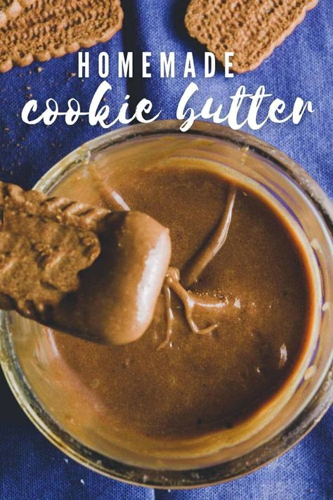 Homemade cookie butter is easy to make in just minutes. This thick and creamy cookie butter is every bit as good as Trader Joe's! How To Make Cookie Butter, Cookie Butter, Trader Joes Cookie Butter, Homemade Cookie Butter, Nut Free Cookies, Nut Free Recipes, Liqueurs Recipes, Mint Cookies, Butter Cookies Recipe