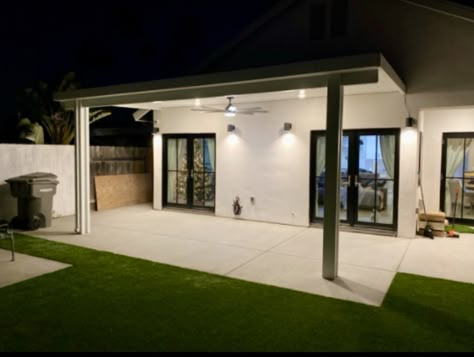 Outside Patios Covered, Modern Patio Covers Attached To House, Patio With Covered Area, Adding A Covered Back Patio, Diy Patio Cover Attached To House, Small Patio Covering Ideas, Attached Patio Cover Ideas, Outdoor Covered Patio Attached To House, Backyard Patio Covers Ideas