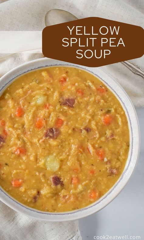 Yellow Pea And Ham Soup, Yellow Pea Recipes, Split Yellow Pea Soup, Yellow Split Pea Soup Crockpot, Yellow Split Pea Soup Recipes, Yellow Split Pea Soup With Ham, Yellow Split Peas Recipes, Split Yellow Pea Recipes, Yellow Peas Recipe