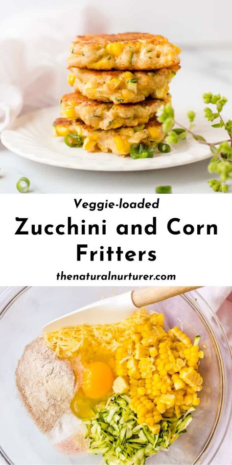 Zucchini And Corn Fritters, Zucchini Corn Fritters, Corn Fritter Recipes, Veggie Fritters, Hospital Food, Zucchini Corn, Summer Veggies, Corn Fritters, Zucchini Fritters