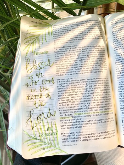 Hosanna Palm Sunday, Palm Sunday Bible Journaling, Jesus Journal, Mark Bible, Verse Mapping, Bible Journaling Ideas Drawings, Bible Ideas, Faith Journey, Ash Wednesday