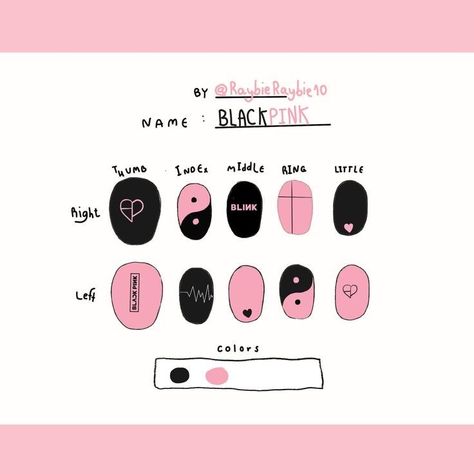 Blackpink Nail Art Design, Blackpink Inspired Nail Art, Black Pink Nails Designs Kpop, Black Pink Inspired Nails, Kpop Nail Art Blackpink, Blackpink Nails Ideas, K Pop Nails Blackpink, Blackpink Nails Designs Kpop, Black Pink Nails Kpop