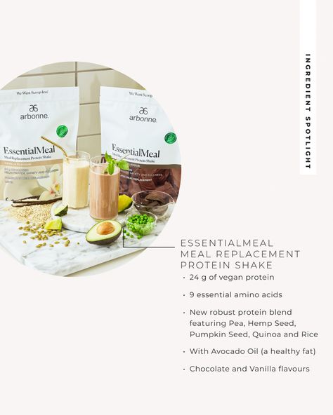 Arbonne Essential Meal, Arbonne Essential Meal Protein, Arbonne Meal Replacement Shakes, Arbonne Protein, Arbonne Nutrition, Vanilla Shake, Insta Ideas, Meal Replacement Shakes, Arbonne