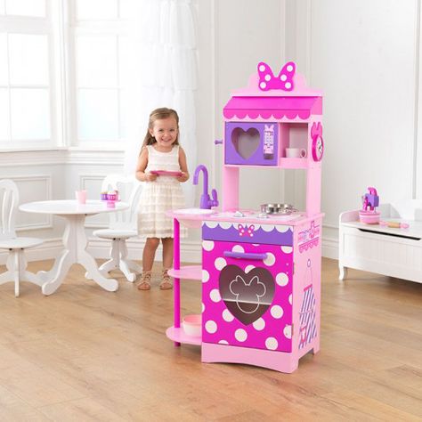 Minnie Mouse Playhouse, Playset Diy, Baby Doll Diaper Bag, Minnie Mouse Kitchen, Grape Jelly Meatballs, Minnie Mouse Toys, Pastry Kitchen, Kitchen Playset, Toddler Kitchen