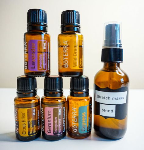 Doterra Stretch Mark Blend, Stretch Mark Essential Oils, Diy Stretch Mark Oil, Stretch Mark Oil, Cypress Essential Oil, Doterra Essential Oils Recipes, Essential Oils Guide, Stretch Mark Cream, Anti Aging Oils