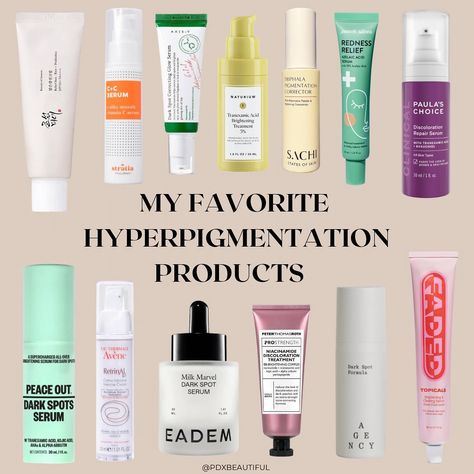 Hyperpigmentation Products, Fade Skin, Treating Hyperpigmentation, Face Skin Care Routine, Skin Pigmentation, Best Sunscreens, Azelaic Acid, Tranexamic Acid, Skin Discoloration