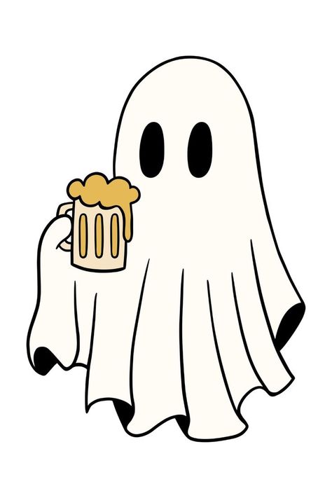 Halloween Beer Pong, Ghost Phone Wallpaper, Ankle Band Tattoo, Beer Drawing, Beer Tattoos, Fall Ghost, Helloween Wallpaper, Halloween Beer, Holiday Beer