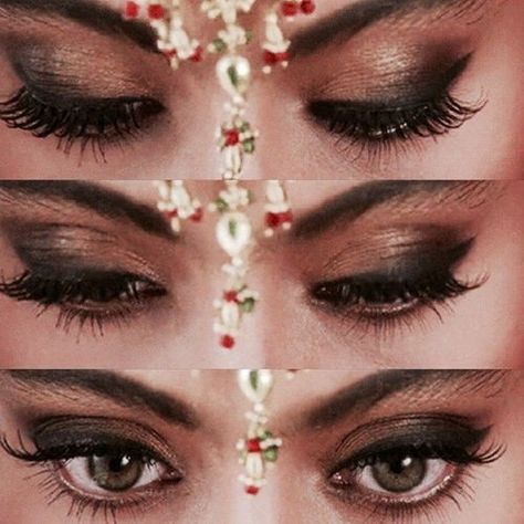 90s Bollywood Makeup Looks, 90s Makeup Looks Indian, Kajol Eye Makeup, Bollywood Eyeliner, Kajol Makeup, Kajol Aesthetic, 90s Bollywood Makeup, Pretty Zinta, Bollywood Aesthetics