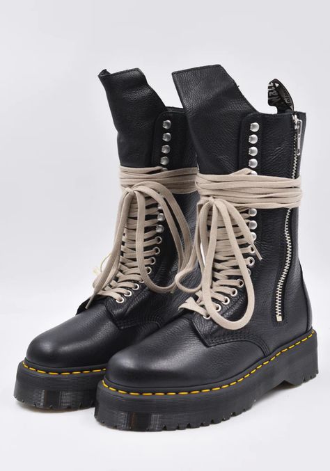 Dr Martens High Boots, Rick Owen Boots, Rick Owens Boots, Fashion Moodboard, Mood Board Fashion, Rick Owens, High Boots, Boots Men, Loafers